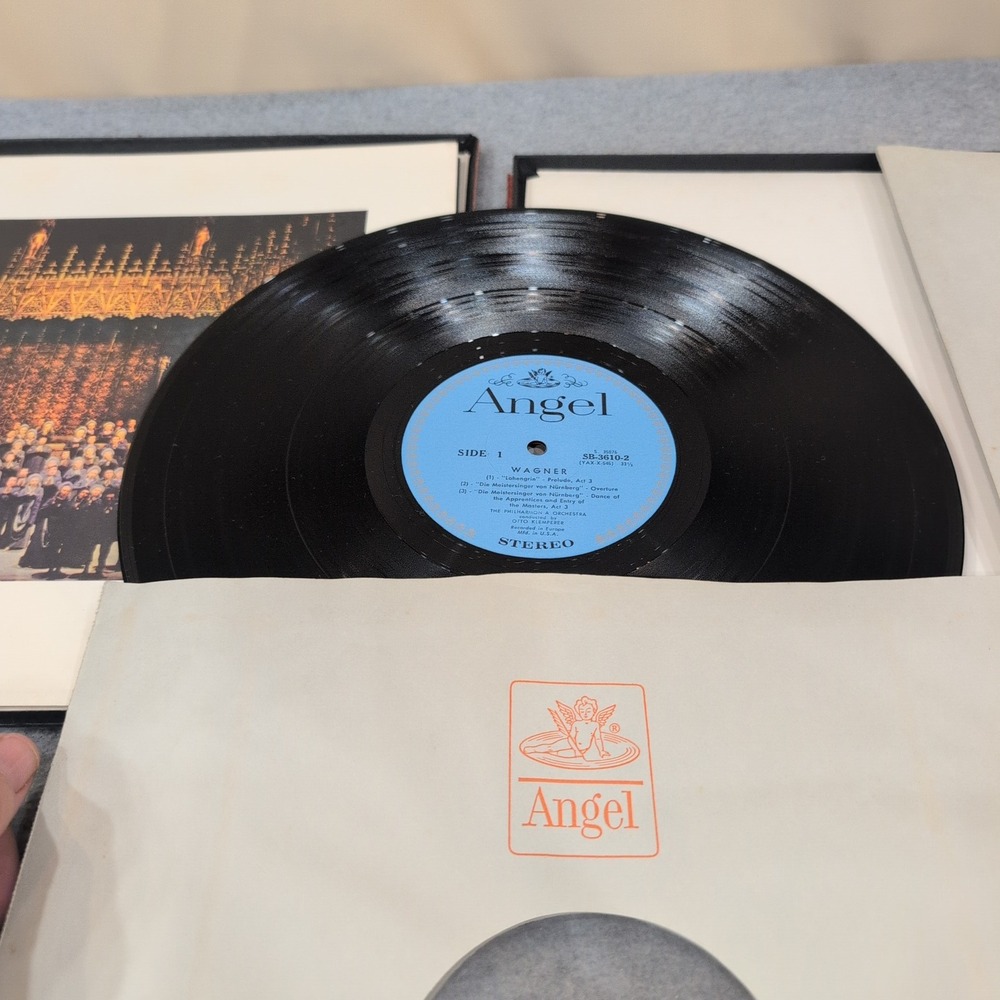 Klemperer Conducts Wagner Philharmonia Orchestra Angel Records 2-LP Box SB-3610 - Picture 3 of 3